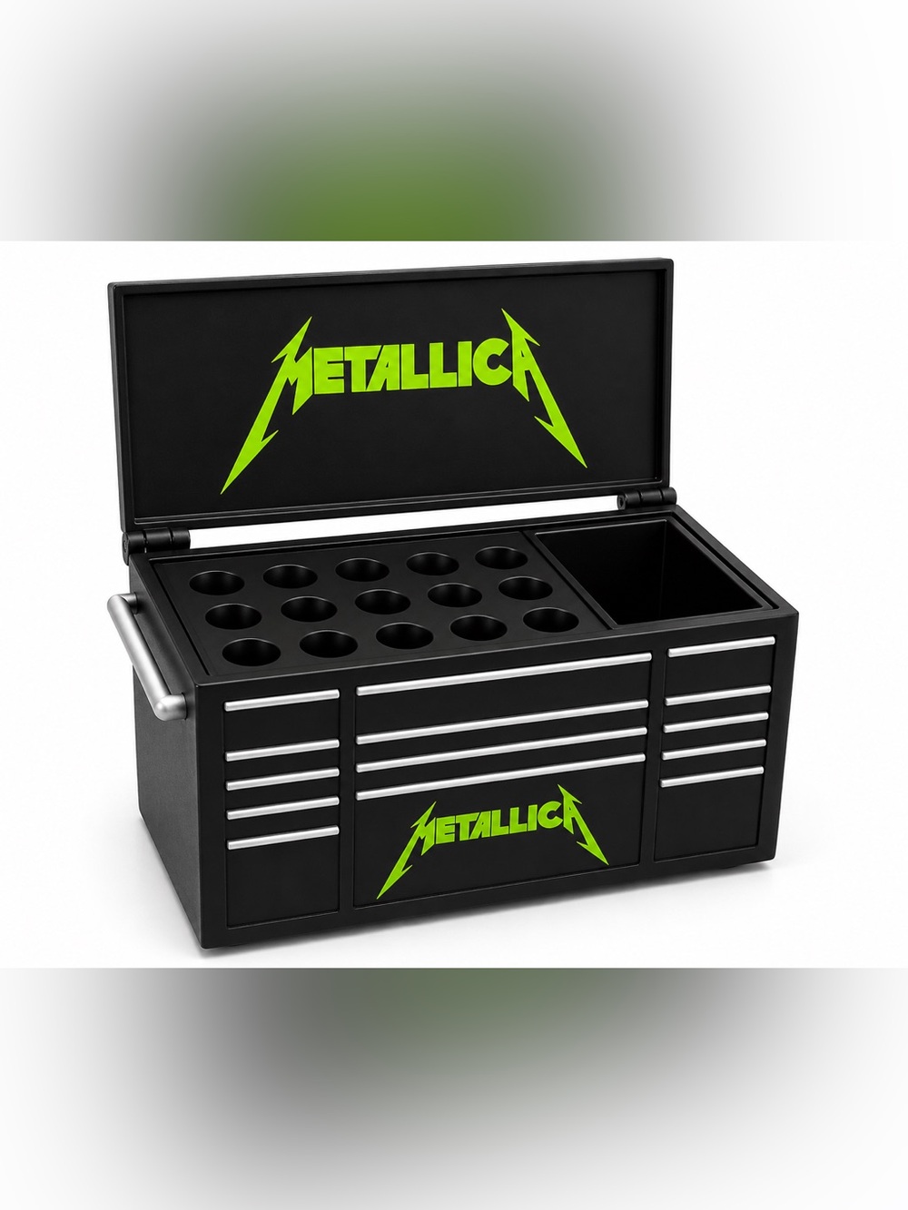 Metallica Mini Toolbox Pen And Trinket Holder Desk Top Organizer